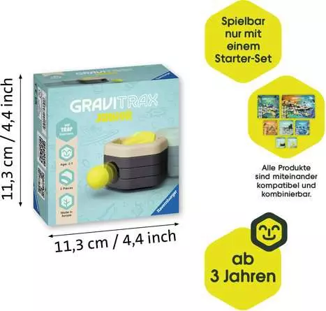 GraviTrax Junior Element Trap - Kugelbahn-Erweiterung für Kinder ab 3 Jahren