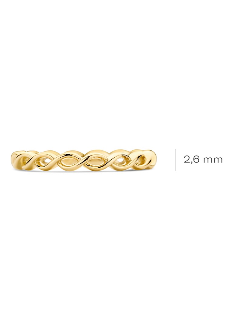 Inel roz pal din aur galben de 14k (1245YGO)