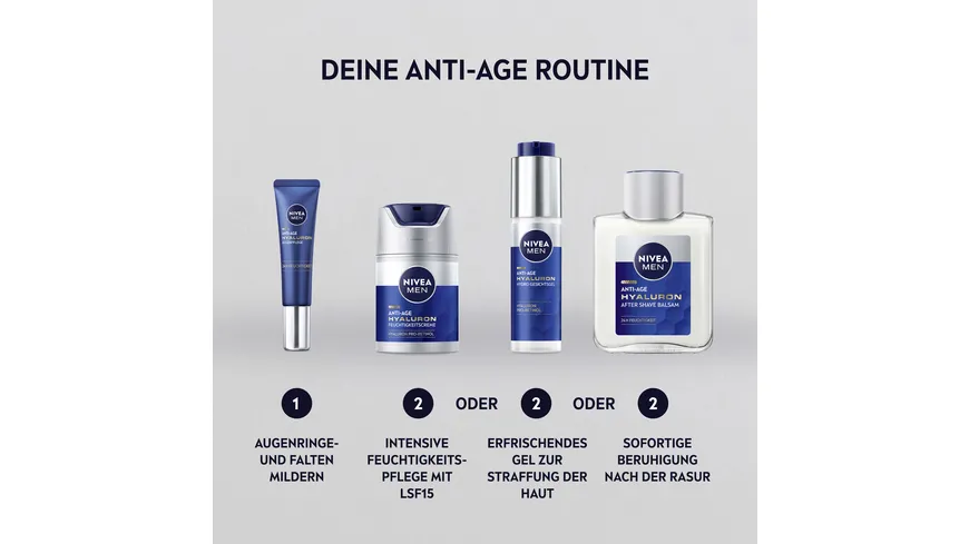 NIVEA MEN Anti Age Hyaluron Hydro Gesichtsgel 50 ml