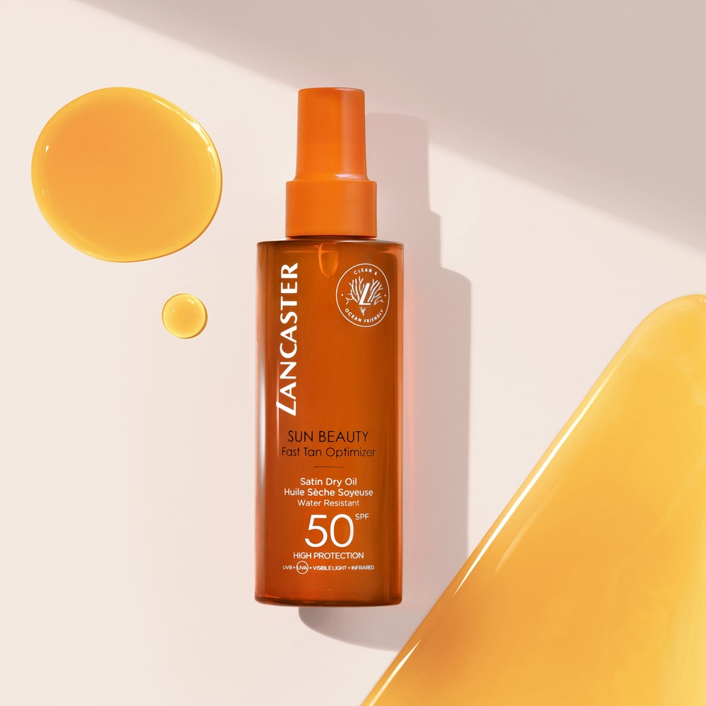 Lancaster Huile sèche soyeuse accélérateur de bronzage spray SPF50 Huile sèche SPF50