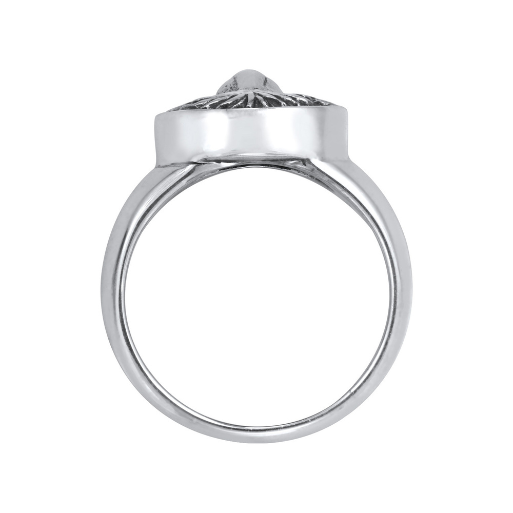 KUZZOI KUZZOI Bague Bague Signet Homme Léo Tendance Solide en Argent Sterling 925 Bague