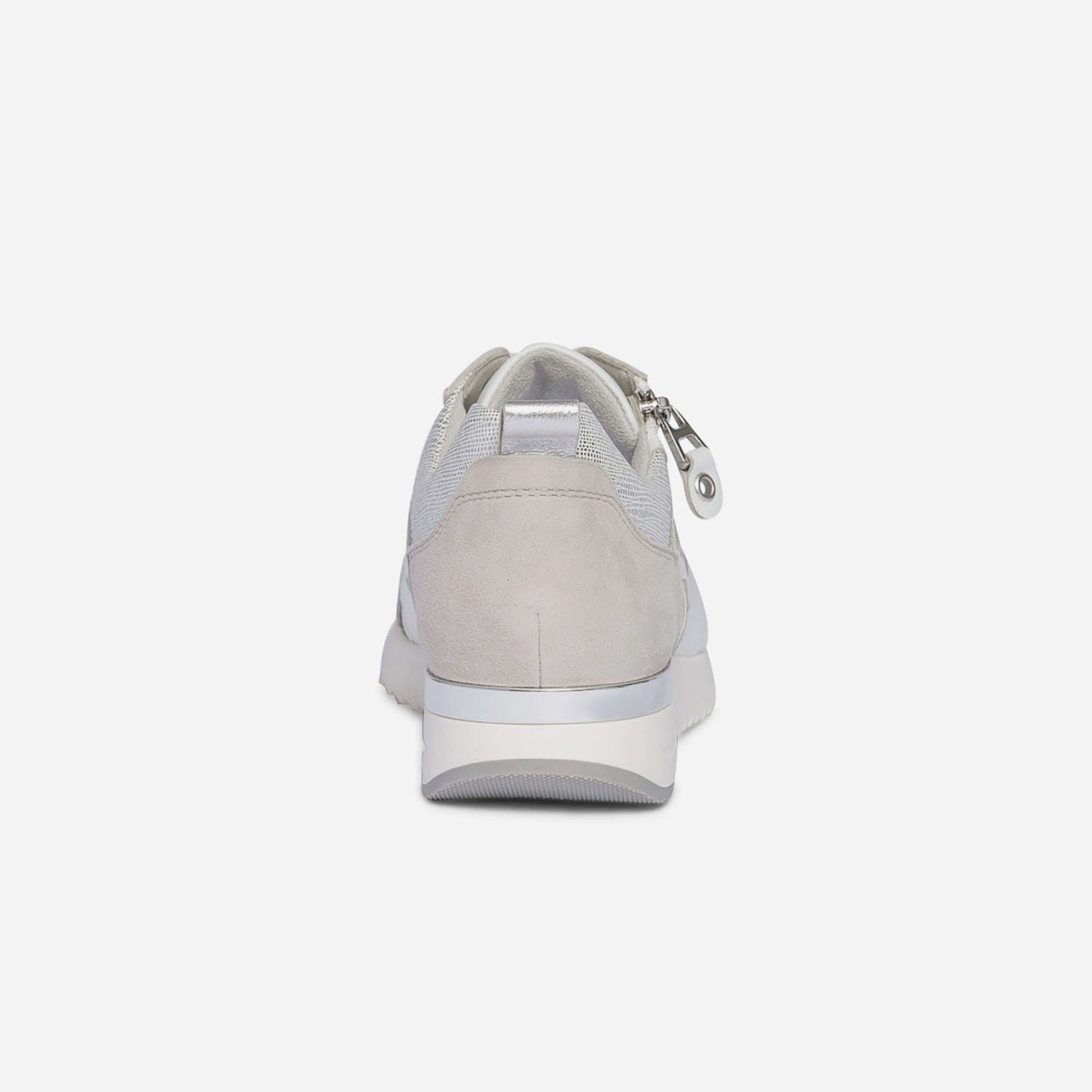 Tennis CAPRICE blanche, grise et argent