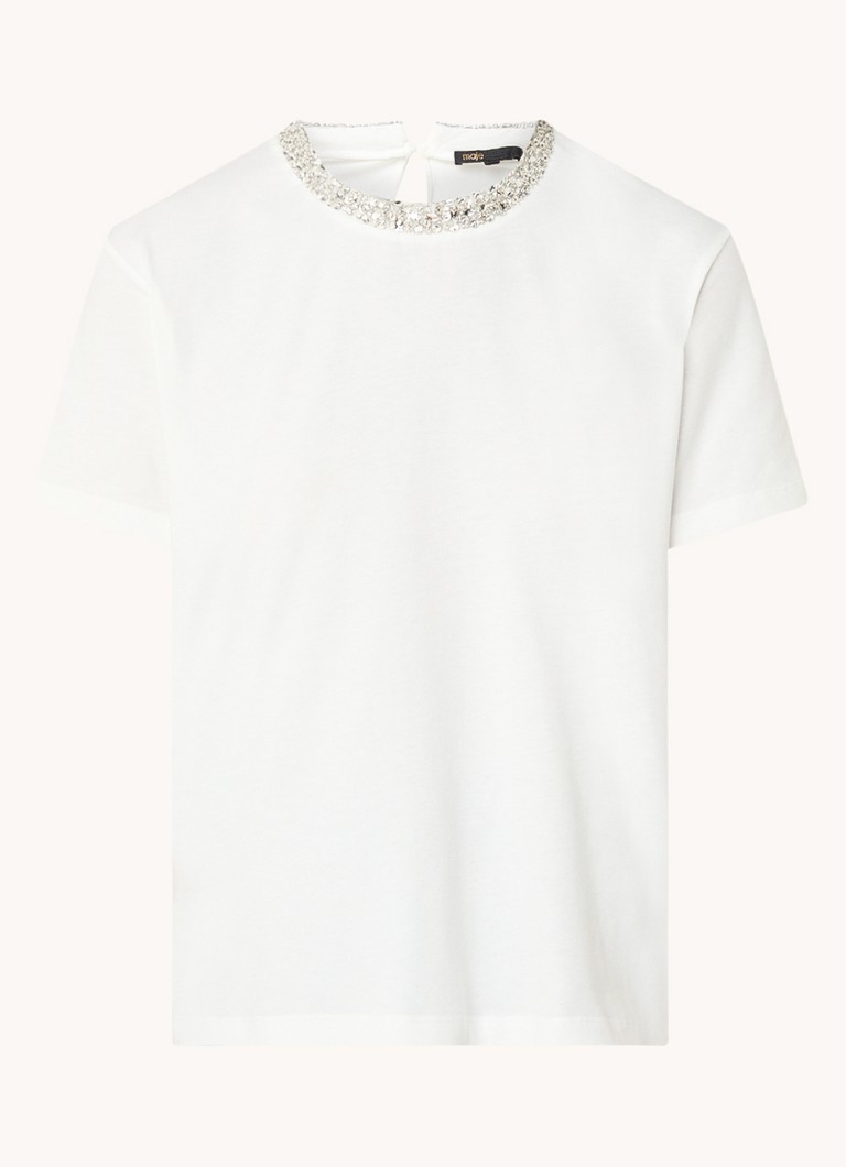 Maje T-shirt with rhinestones