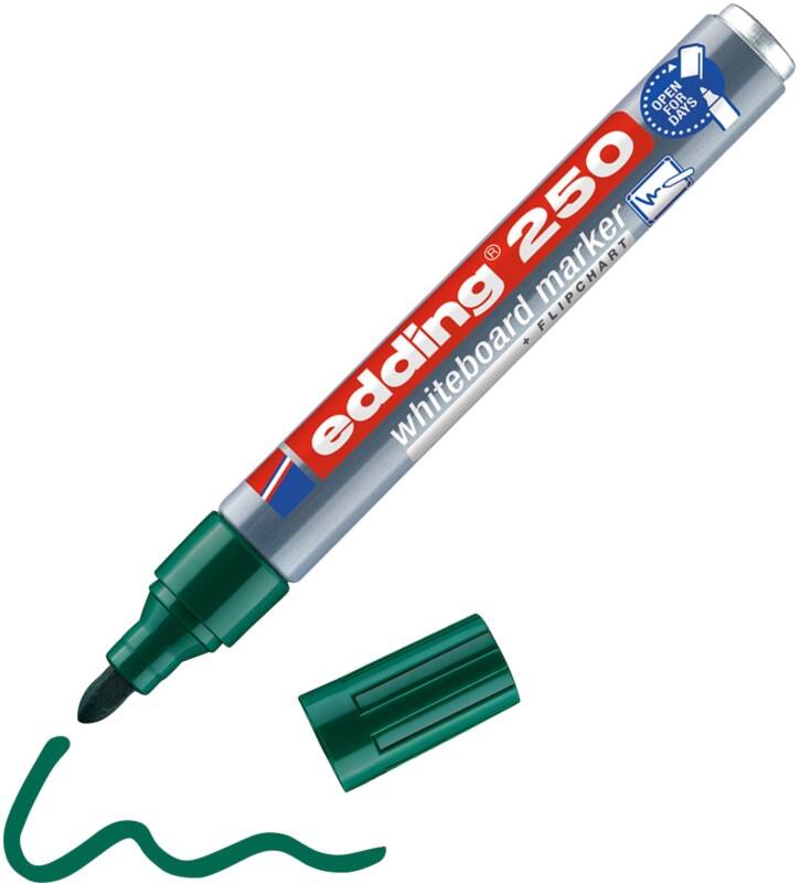 edding 250 Whiteboard-Marker Grün Mittel Rundspitze 1,5 - 3 mm