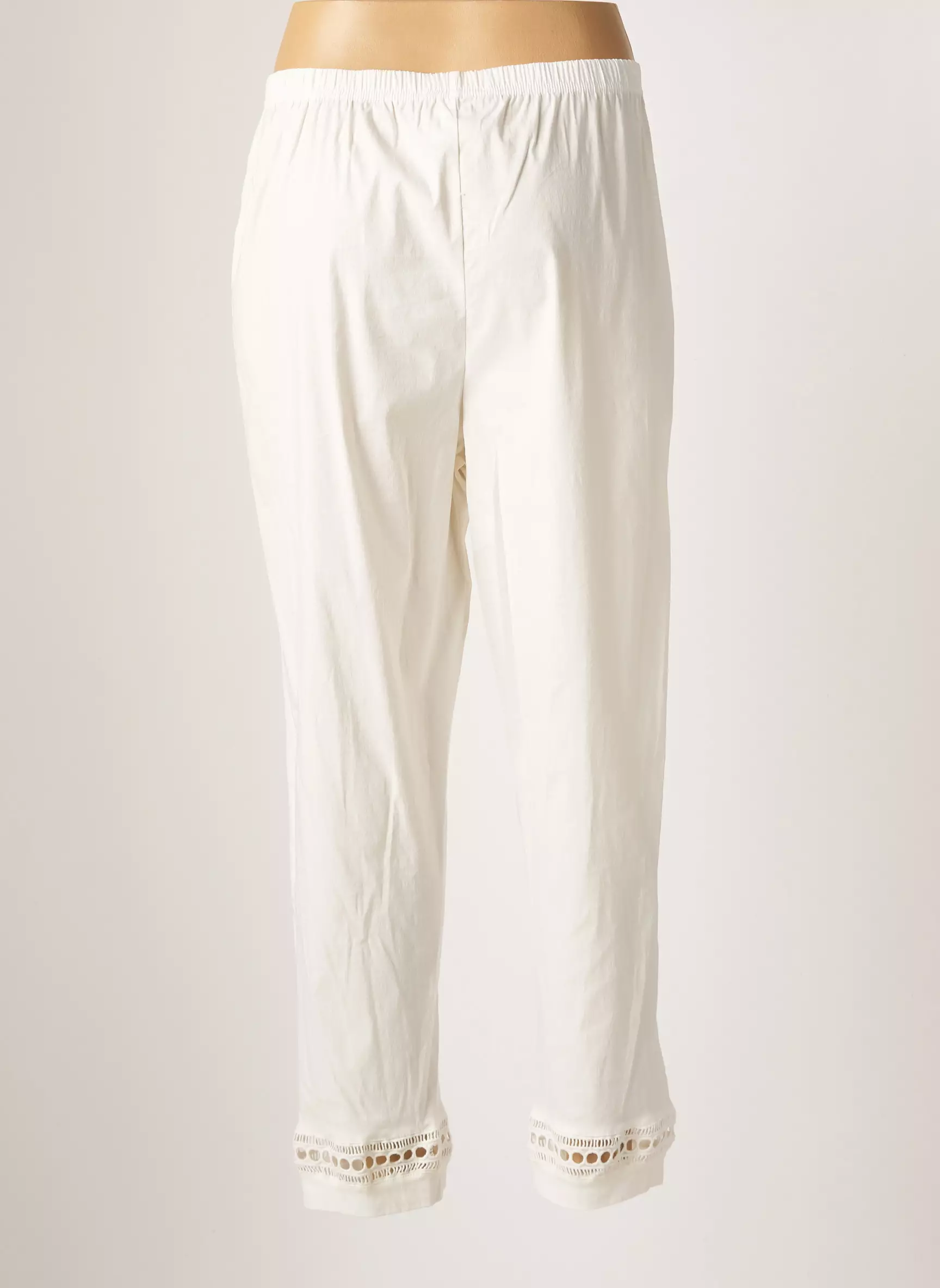 Franck Anna Pantalons Droits Femme couleur blanc