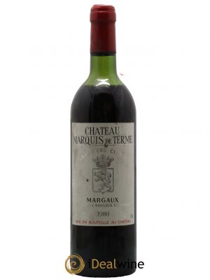Château Marquis de Terme 4ème Grand Cru Classé  1980 - Lot de 1 Bouteille