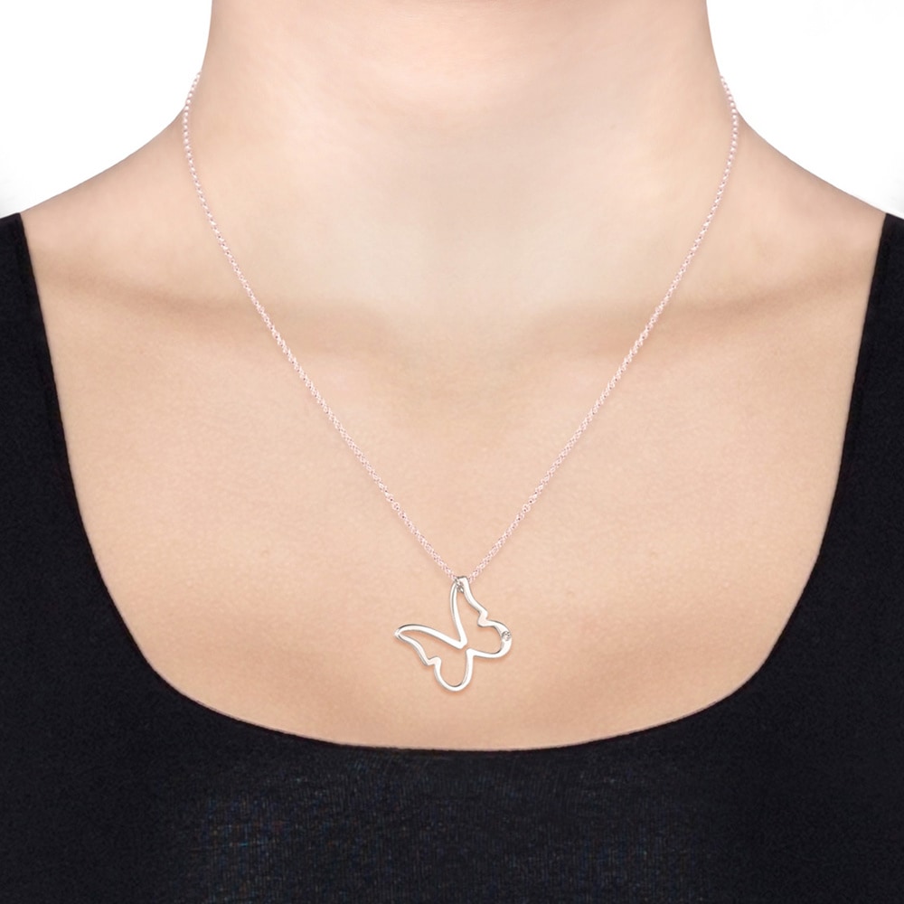 Elli Elli Collier Schmetterling Kristalle 925 Silber collier