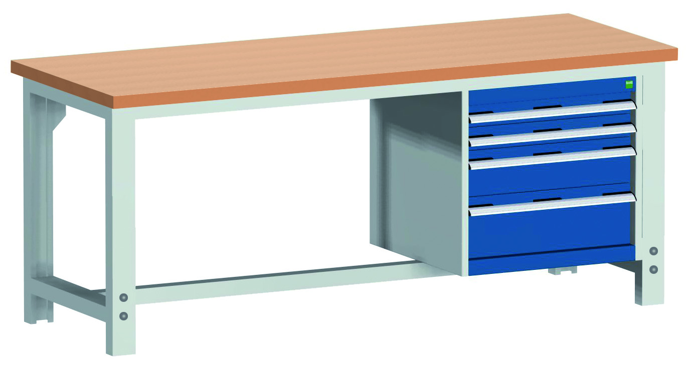 Bott 41003166.11V W-2077/11-1.8 Radni stol od šperploče 2000x750x740-1140mm
