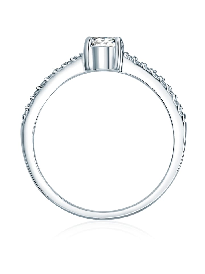 Trilani Ring Sterling Silber Zirkonia weiß in silber günstig kaufen