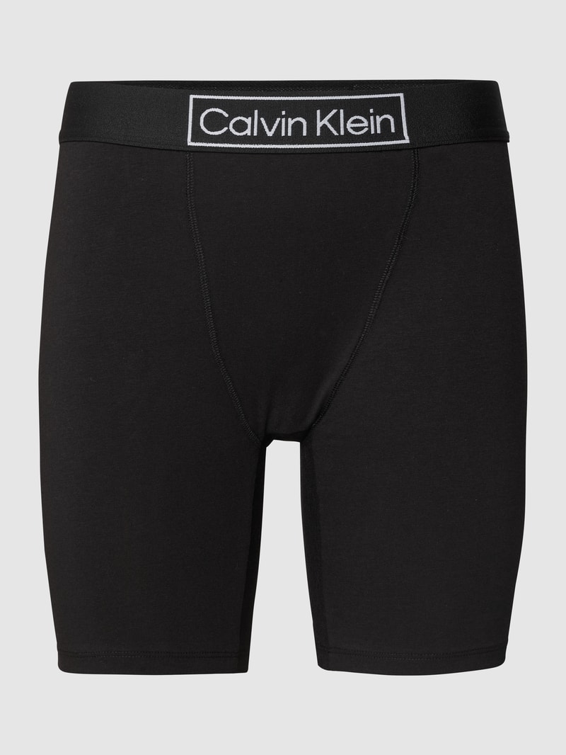 Pyjama-Hose mit Label-Schriftzug in schwarz