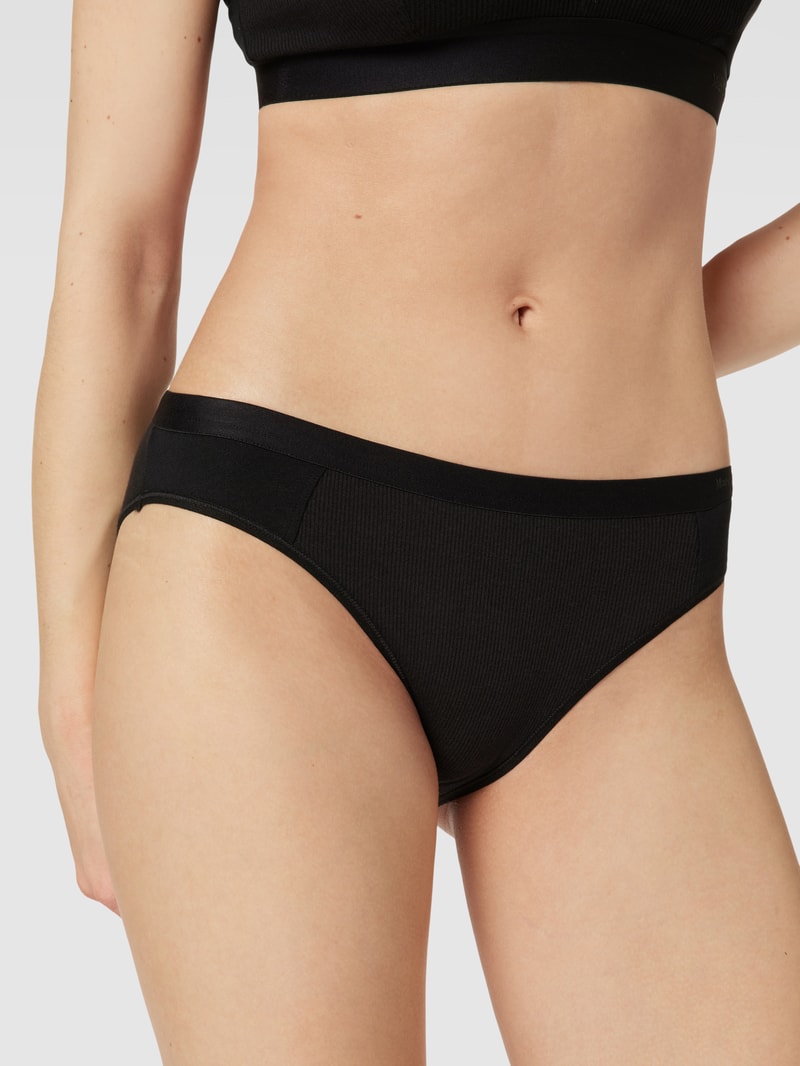Slip mit Feinripp Modell 'Iconic' in schwarz