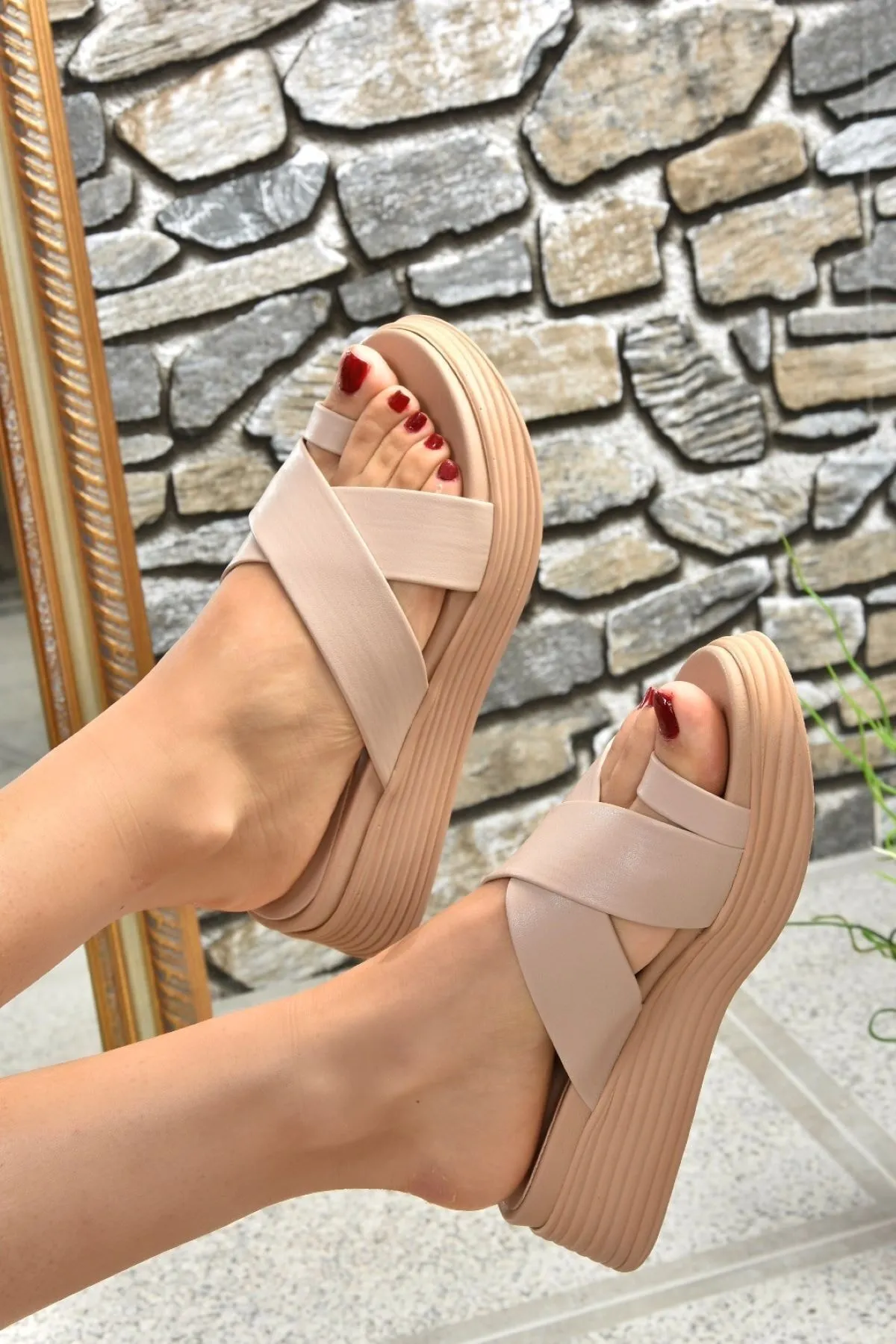 Fox Shoes  Damen-Flip-Flops „Skin Cross Strapped“ K610002409