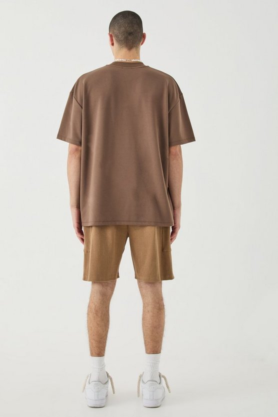 Lockere gerippte Cargo-Shorts