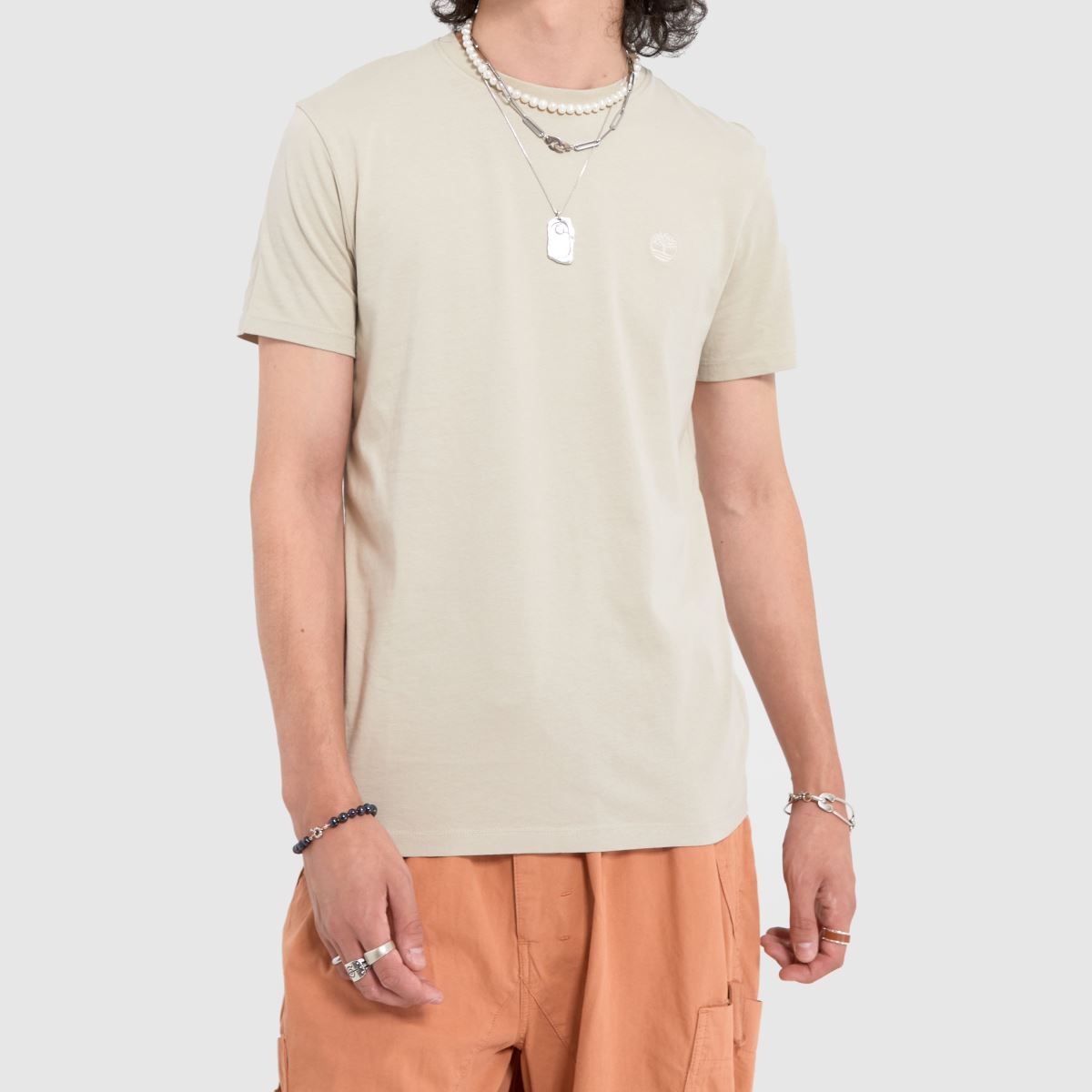 Timberland Dustan Jersey River póló kőszínben
