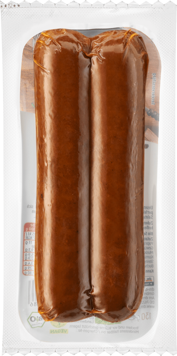 Seitan Bratwurst, nach Chorizo-Art gewürzt, 130 g