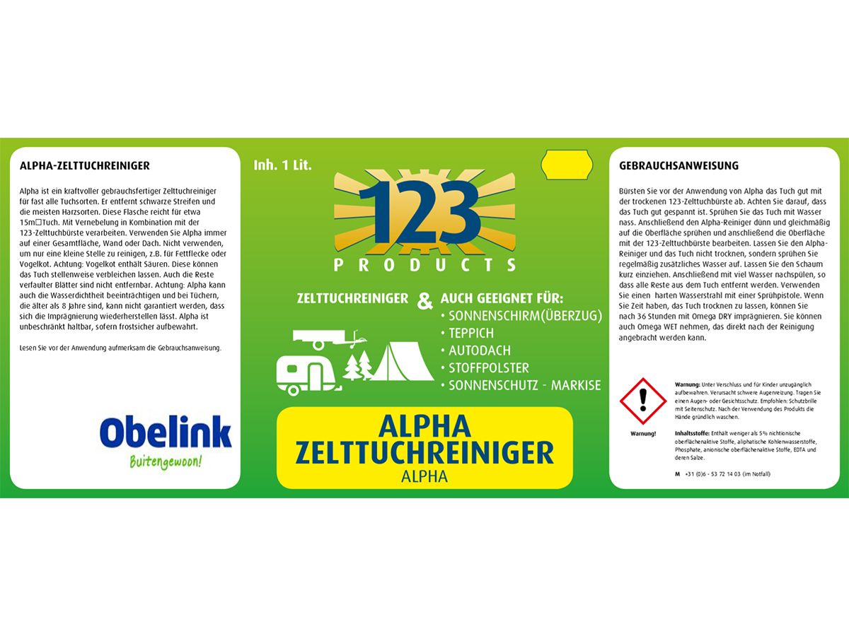 123 Products Alpha Zelttuchreiniger