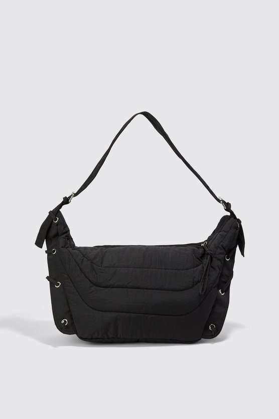 Gesteppte Sling-Tasche mit Ösen-Detail