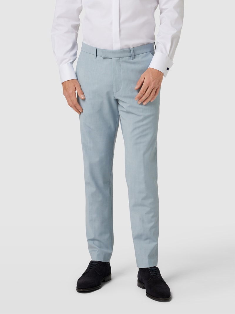 Slim Fit Anzughose mit Stretch-Anteil Modell 'PIET' in eisblau