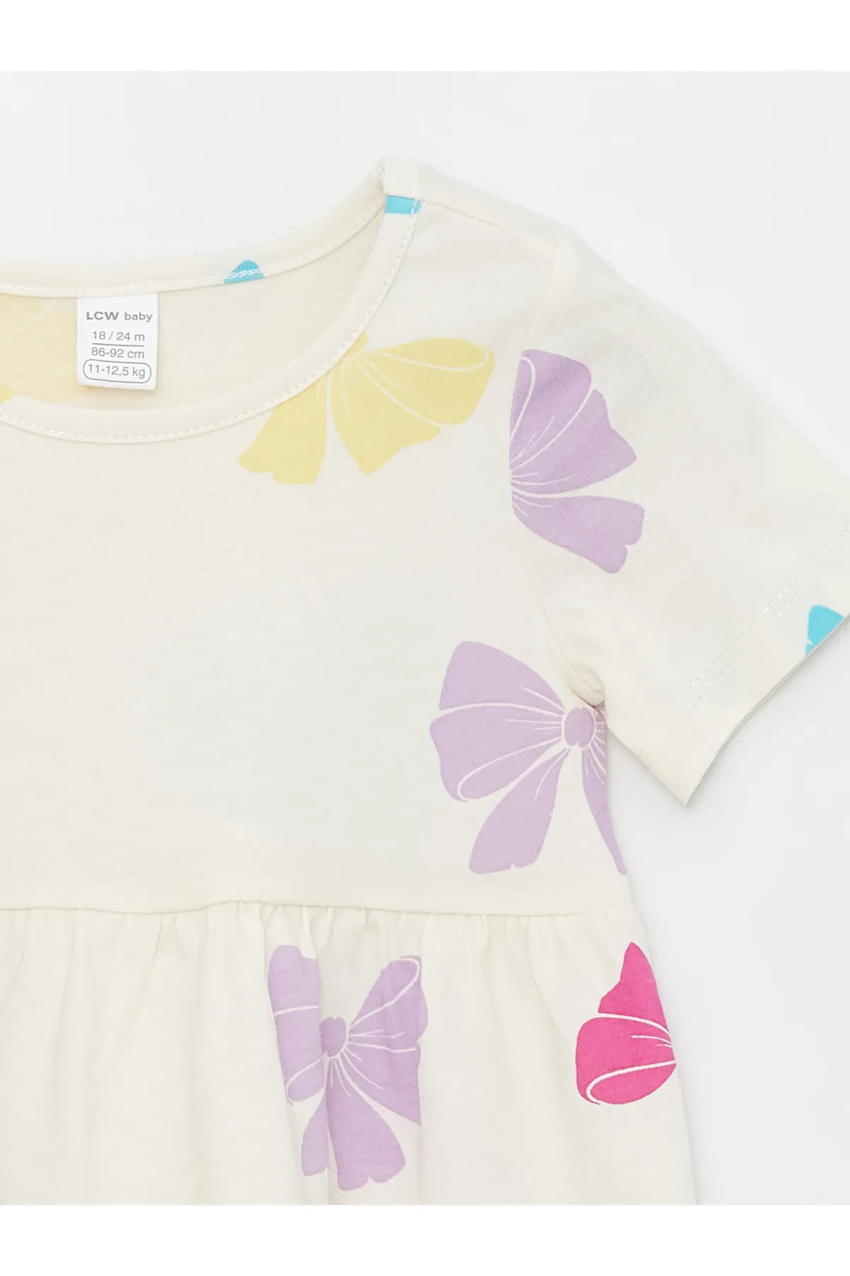 LC Waikiki  Kurzarmkleid für Babymädchen mit Rundhalsausschnitt