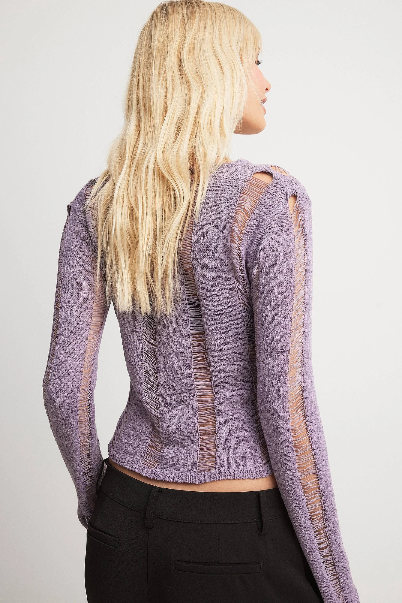 Fein gestrickter Cardigan im Used-Look