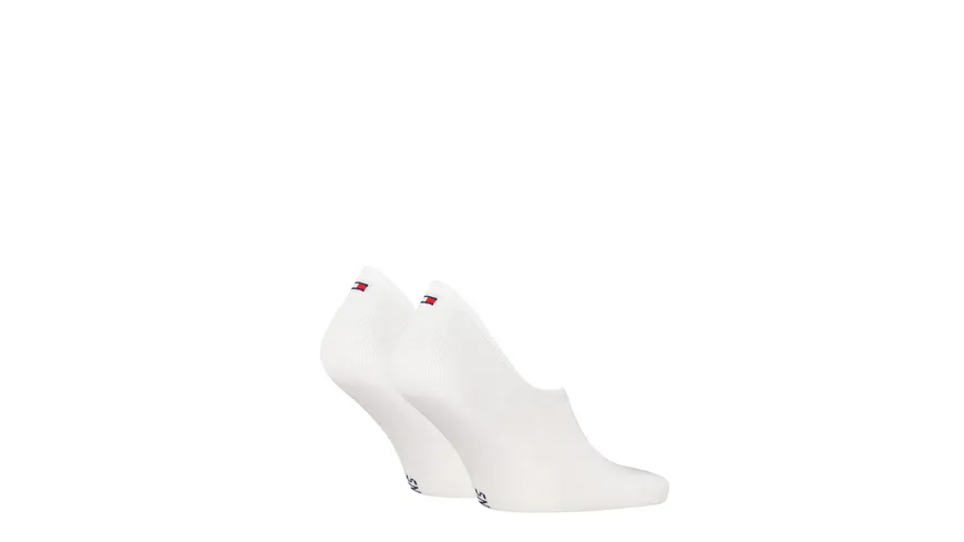 TOMMY HILFIGER Unisex Füßlinge TJ Flag 2er Pack white