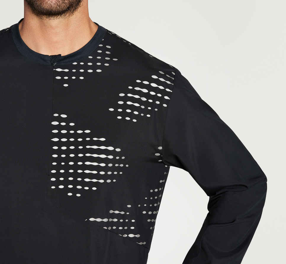 1/2 Zip Wind Shell Black