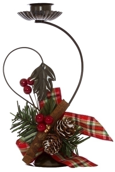 MyFlair Kerzenständer m. Christstern rot