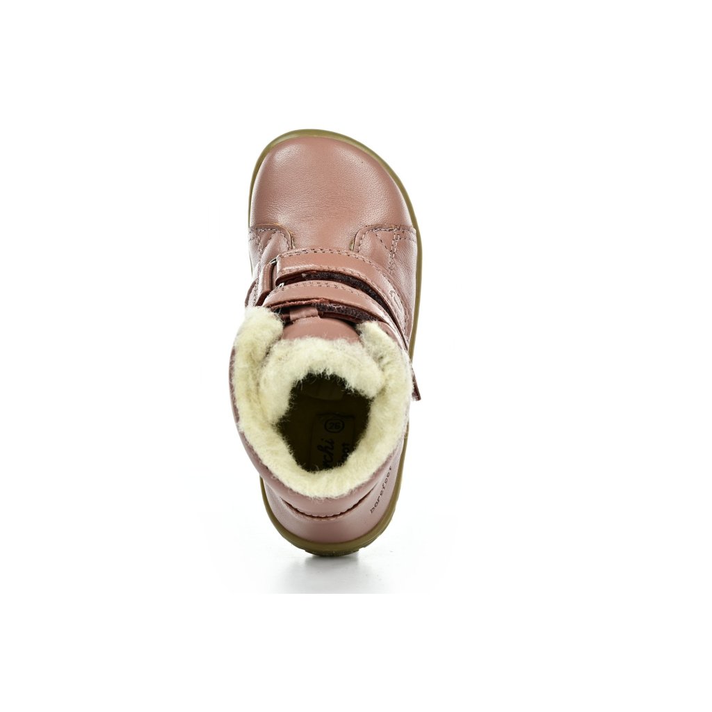 Lurchi Nik Nappa Ambra Rose rosa gefütterte Barfuß-Stiefeletten