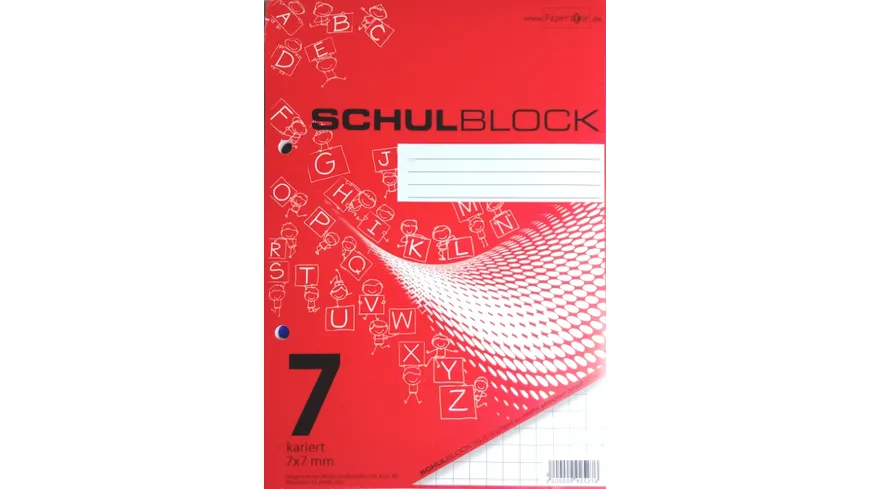 PAPERZONE Schulblock A5 Lineatur 7 50 Blatt