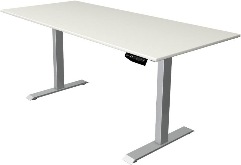 Kerkmann 10227510 Move 1 Elektrisch Höhenverstellbar Sitz-Stehschreibtisch Rechteckig Melamin;Stahl Silber 1.800 x 800 x 1.230 mm