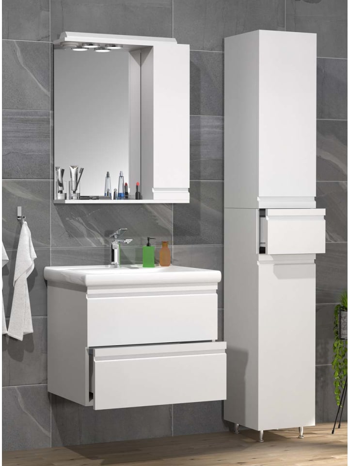 ebuy24 Badmöbelset SiloraL Weiß 90 x 46 cm günstig kaufen onesize