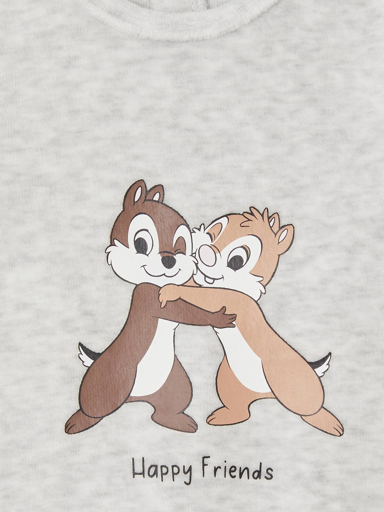 Disney Baby Samt-Strampler Disney Animals - grau meliert
