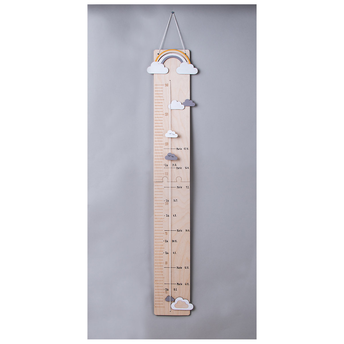 Kreativ-Set Holz Messlatte, natur, von 60-140cm