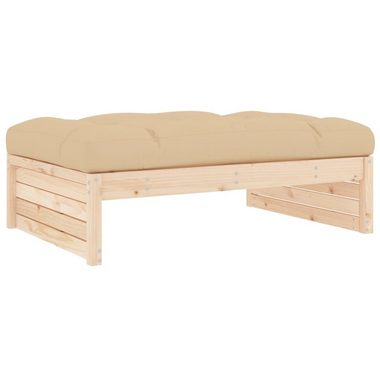 vidaXL Loungesofa Gartenhocker 120x80 cm Massivholz Kiefer, 1 Teile
