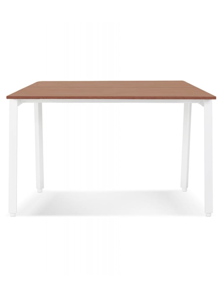 KADIMA DESIGN Besprechungstisch Quadratisch aus Holz Metall | Modern in Braun-Weiß günstig kaufen