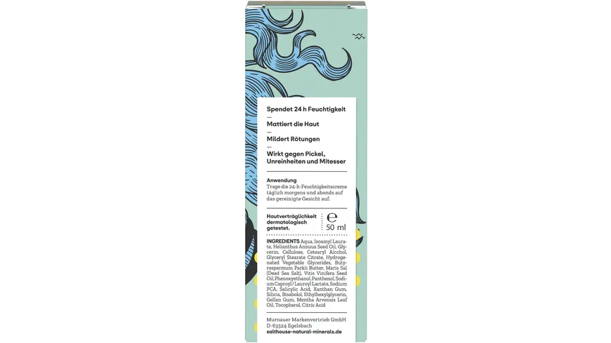 SALTHOUSE Totes Meer Natural Minerals Feuchtigkeitscreme Anti Pickel 50 ml