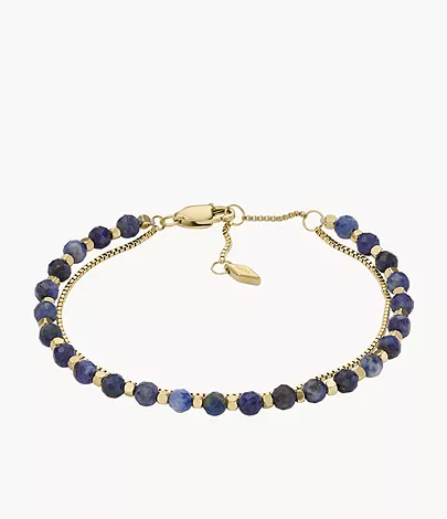 Fossil Armband All Stacked Up Beads Lapislazuli blau