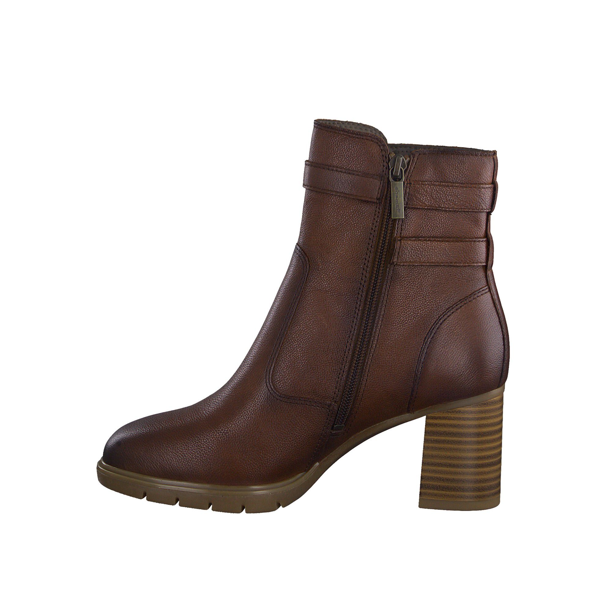 Boots à boucles dessus cuir