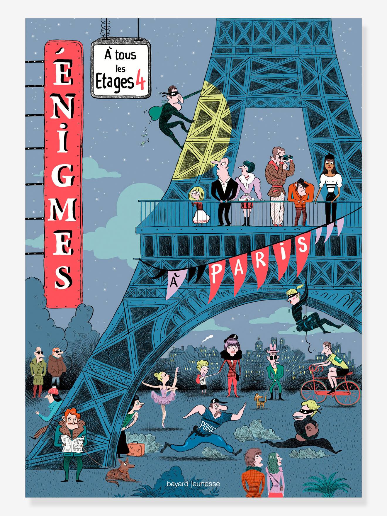 Livre-jeu Enigmes à tous les étages, Tome 4 BAYARD JEUNESSE bleu