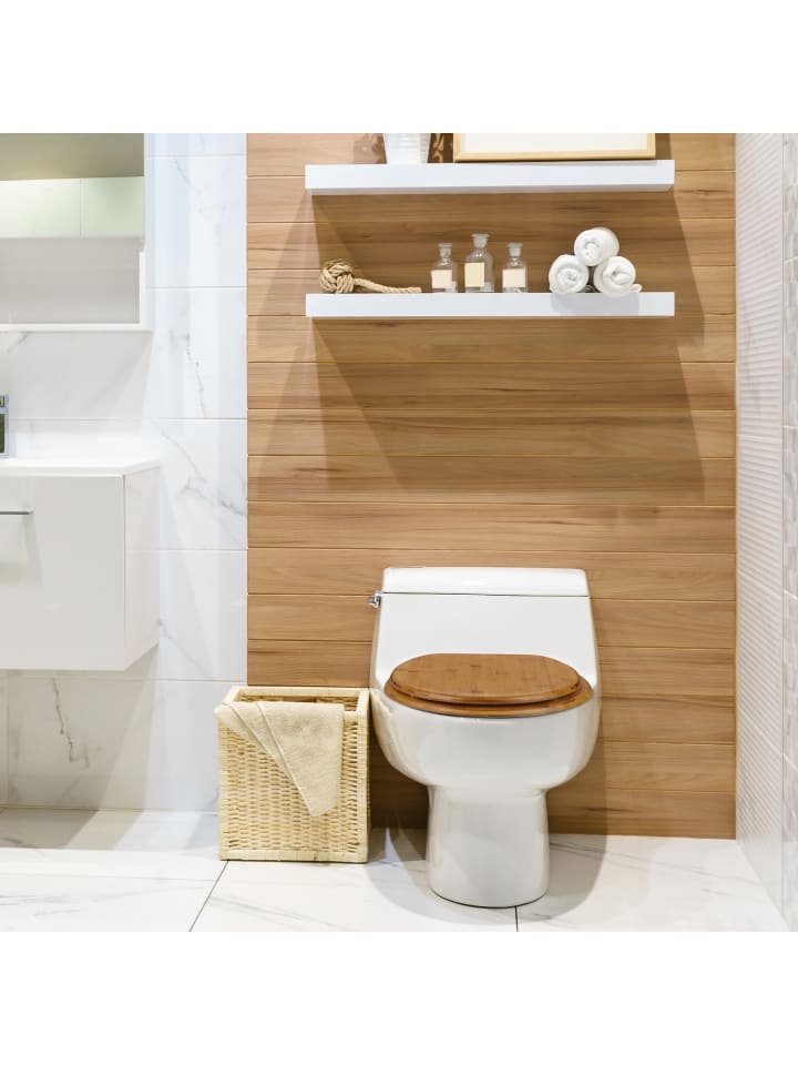 relaxdays Toilettendeckel in Natur - (B)37,5 x (T)43,5 cm günstig kaufen onesize