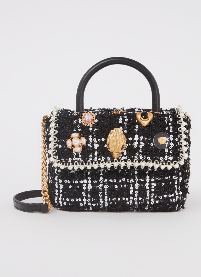 Kurt Geiger  Kensington Mini handtas met tweed-look en afneembare schouderriem