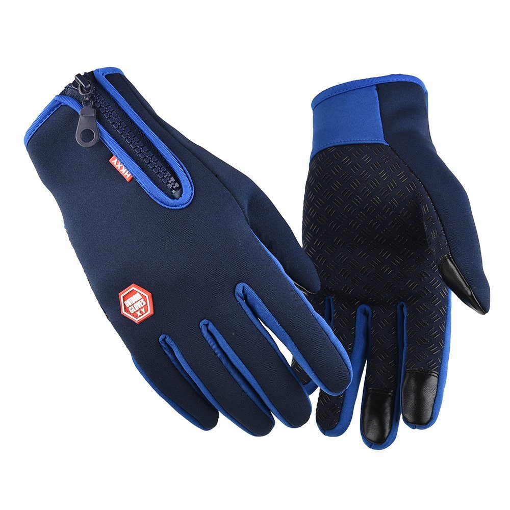 LAPA HOME Fahrradhandschuhe Damen Herren Wasserdicht Winterhandschuhe Touchscreen Sporthandschuhe Anti-Rutsch Fleecehandschuhe Warm Laufhandschuhe für Outdoor Klettern