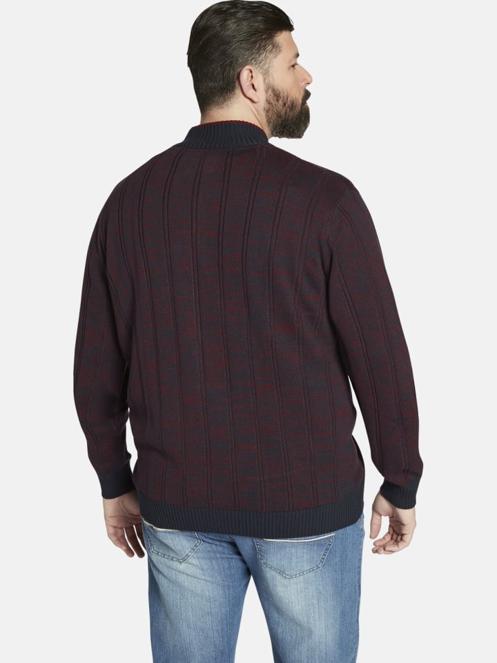 Charles Colby Strickjacke DUKE HAGANSON in dunkelrot melange günstig kaufen