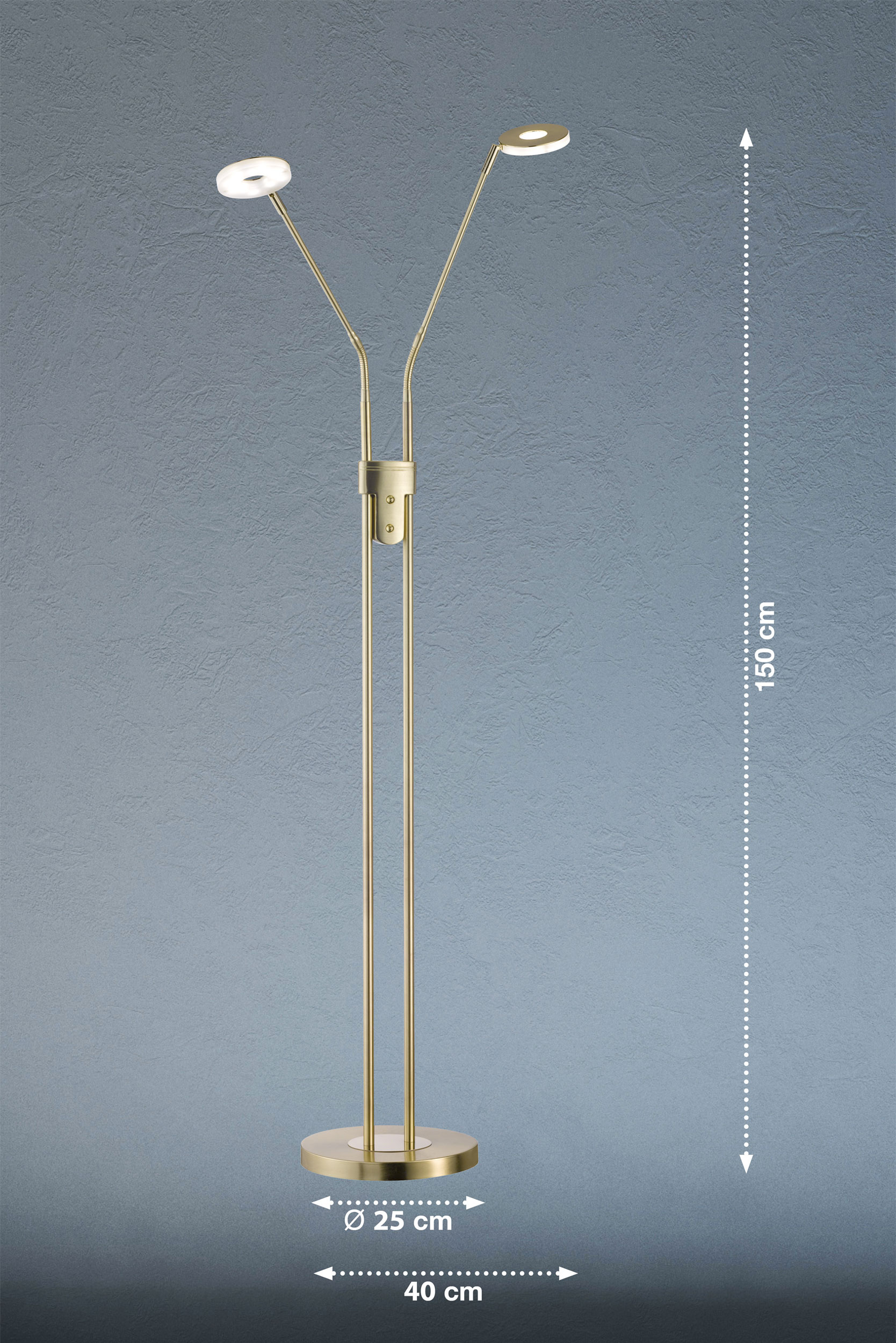 Fischer & HonselLED-Stehleuchte 2flg