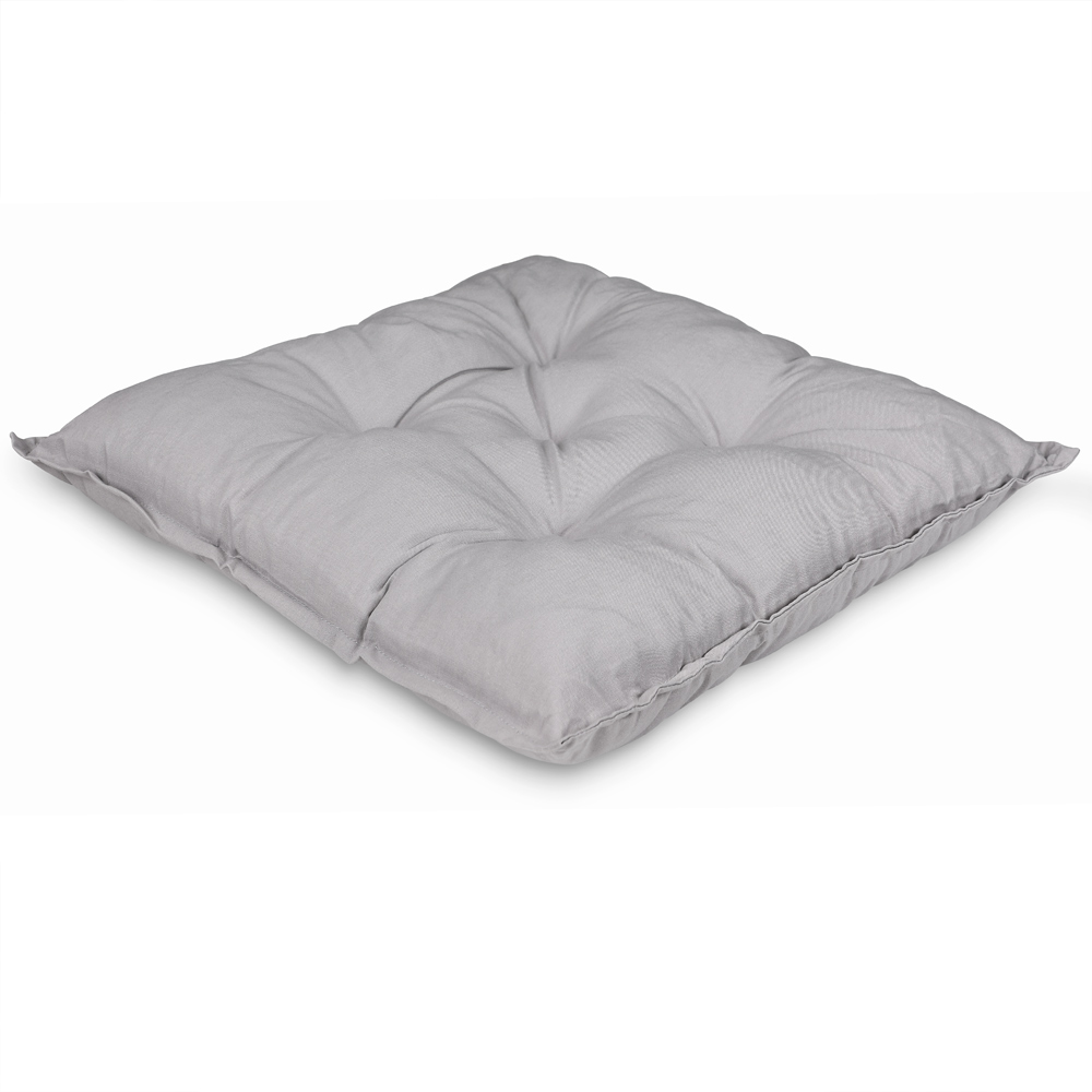 Casaria Detex® Sitzkissen 4er-Set Hellgrau 40x40x8cm