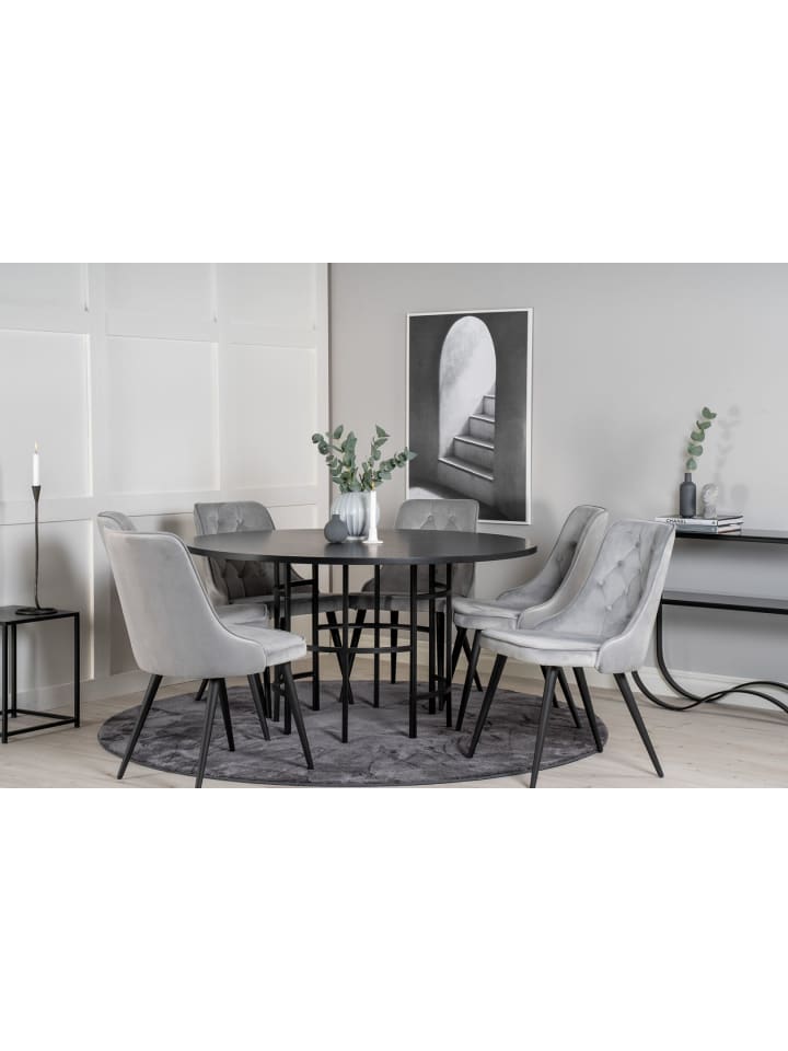 ebuy24 Essgruppe Copenhagen 6 Hellgrau 140 x 140 cm günstig kaufen onesize
