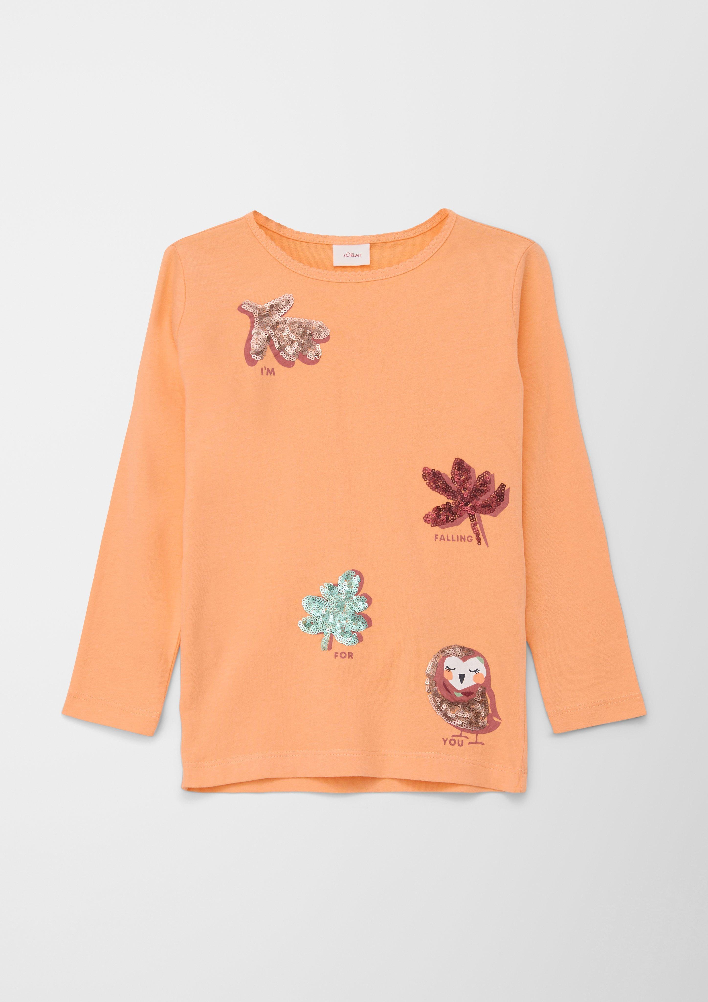 Longsleeve mit Pailettenbesatz  2119684-2136