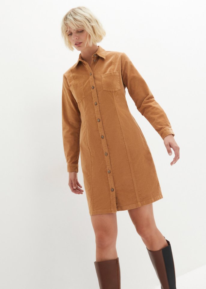 Cord-Stretch-Kleid