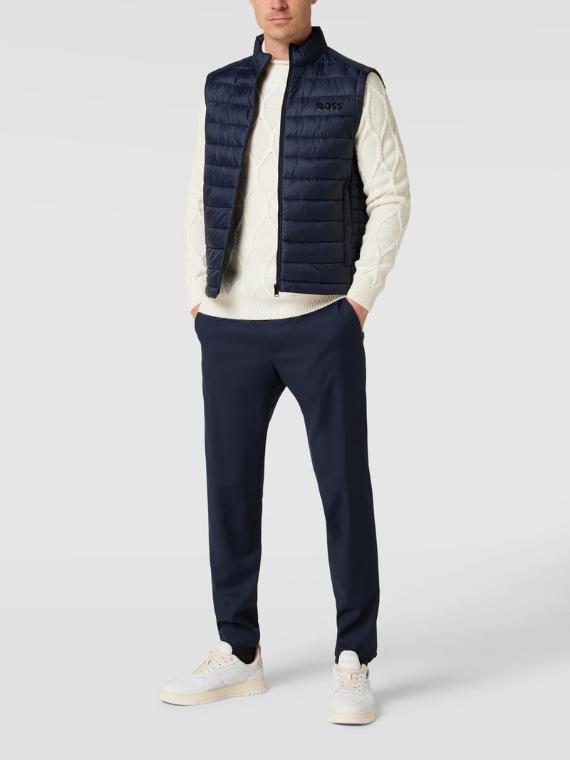 Steppweste mit Stehkragen Modell 'Calano' in marineblau