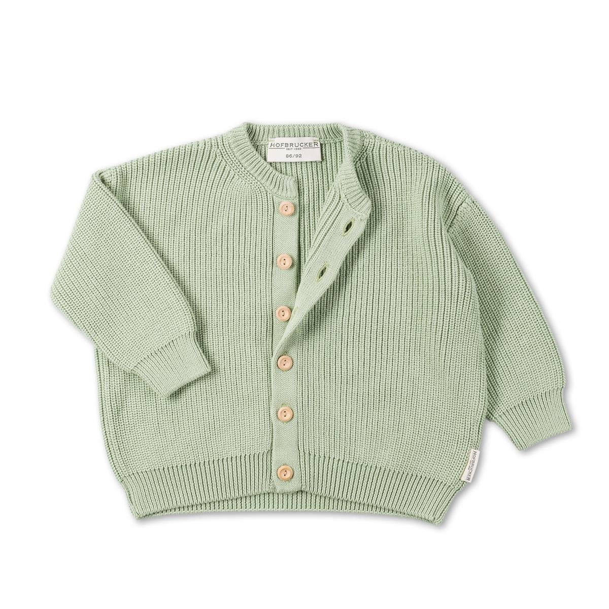 Hofbrucker seit 1948 Strickjacke Oversize Baby Strickjacke Mintgrün (1-tlg)